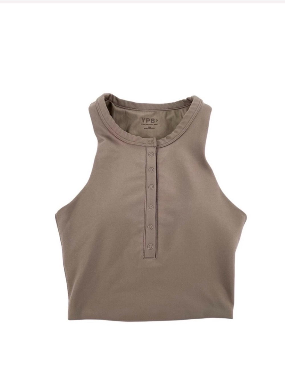 YPB Tan Active Top With Built In Bra XXS